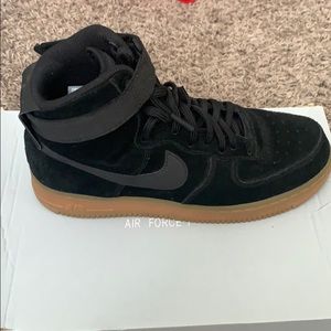 Air Force 1 high top black velvet